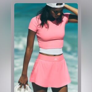 ALO Yoga Women's neon bubblegum Athletic match point tennis skirt